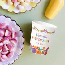 Colorful Sweet Fun Candy Theme Baby Shower Paper Cups