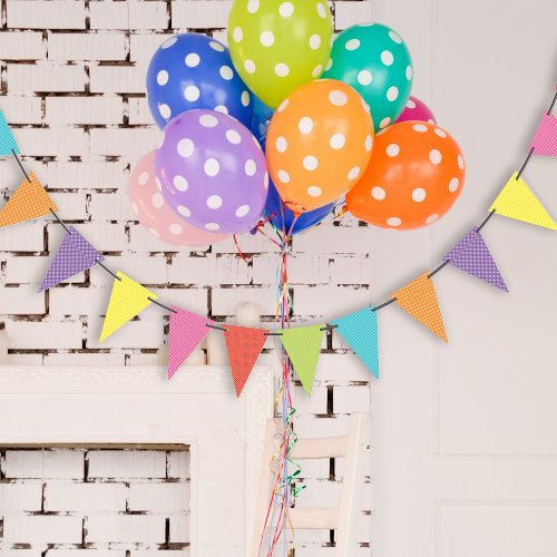 Colorful Sweet Fun Candy Theme Birthday Party Bunting Flags