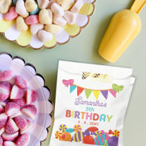 Colorful Sweet Fun Candy Theme Birthday Party Favor Bag