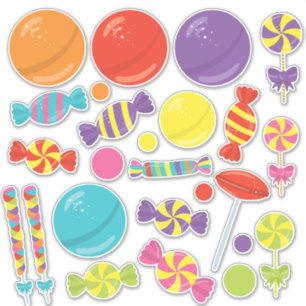 Colorful Sweet Fun Candy Theme Sticker