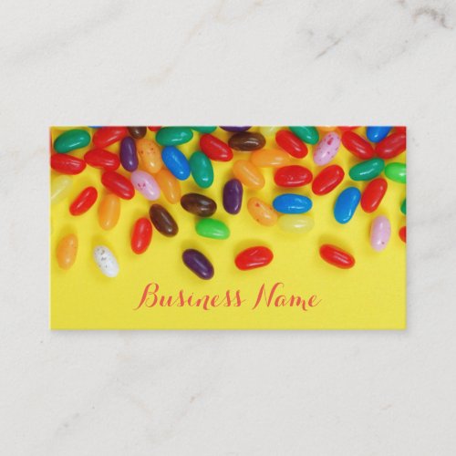 Colorful sweet jelly beans business card