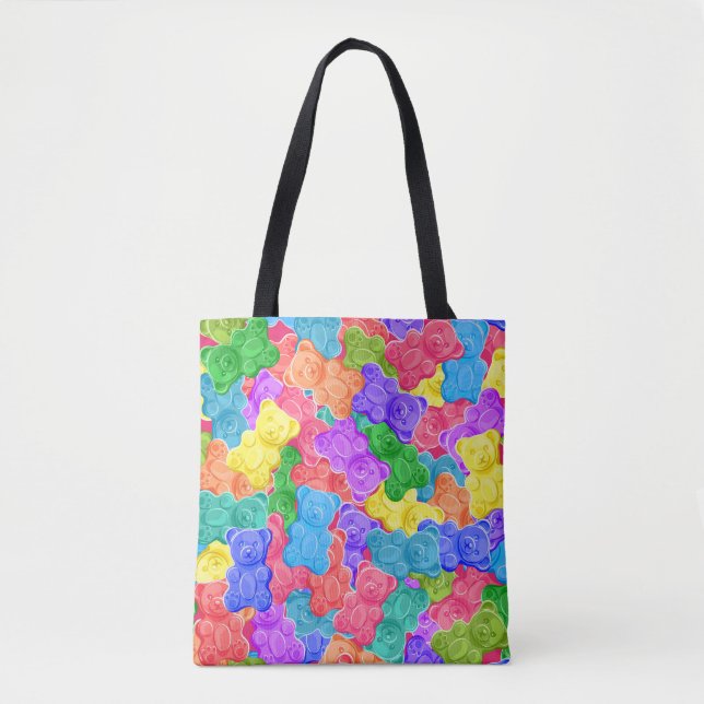 Colorful sweet jelly bears, gummy candies. Seamles Tote Bag (Front)