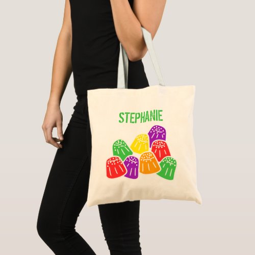 Colorful Sweet modern Gumdrops Candy Personalized Tote Bag