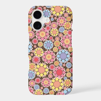 Colorful Sweet Pastels Flower Floral Dots Pattern iPhone 17 Case