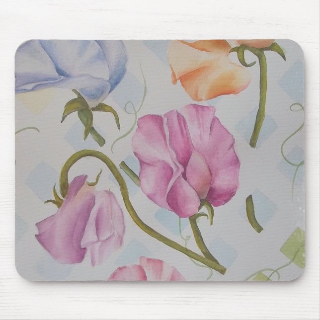 COLORFUL SWEET PEAS MOUSEPAD (Front)