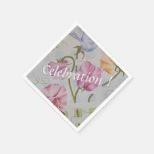 COLORFUL SWEET PEAS NAPKINS