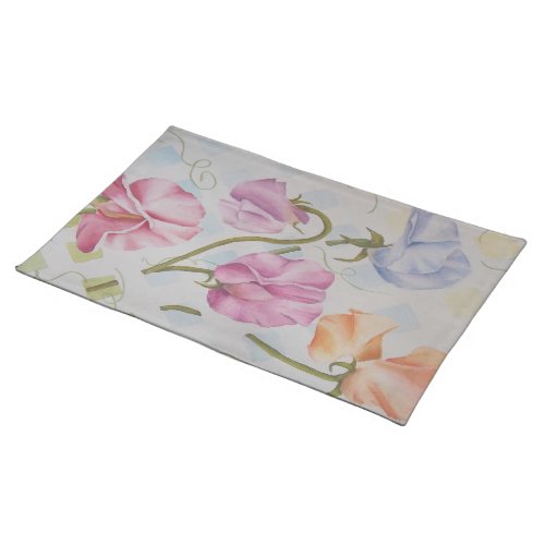 COLORFUL SWEET PEAS PLACEMAT