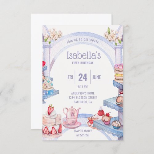 Colorful Sweet Treats Birthday Invitation