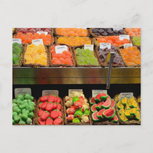Colorful sweets postcard