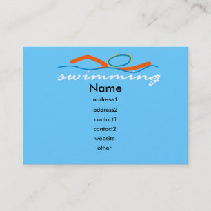 Colorful Swim Symbol V #2 Business Card
