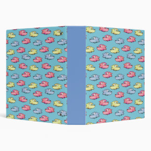 Colorful swimming happy fish 3 ring binder