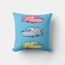 Colorful swimming happy fish
