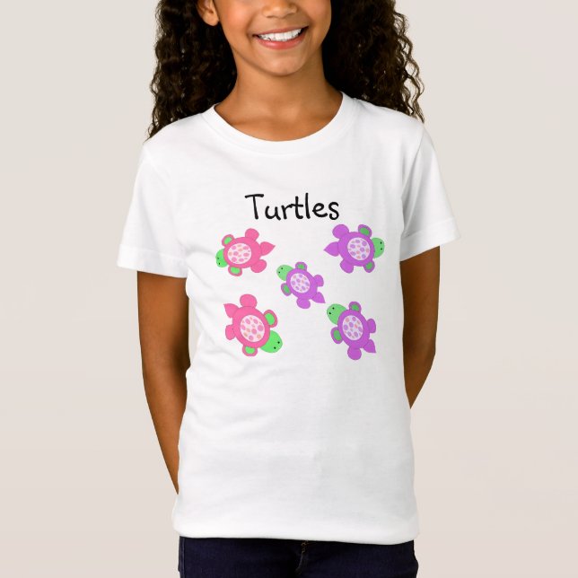 Colorful Swimming Turtles T-Shirt (Front)