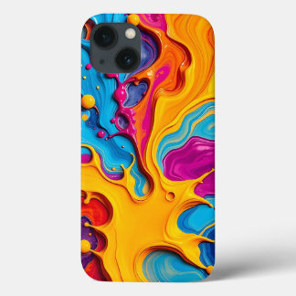 Colorful Swirl Abstract Ink iPhone Case