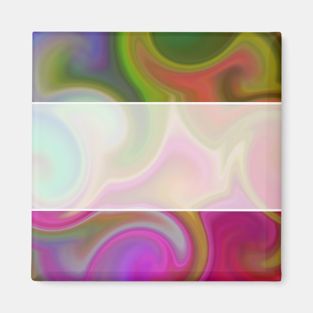 Colorful Swirl Abstract Magnet (Front)