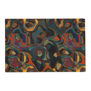 colorful swirl abstract placemat