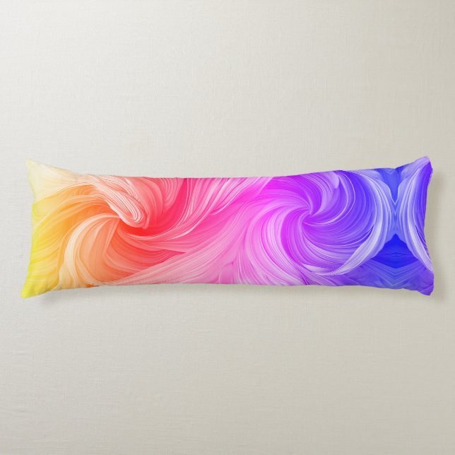 Colorful Swirl Body Pillow (Front)