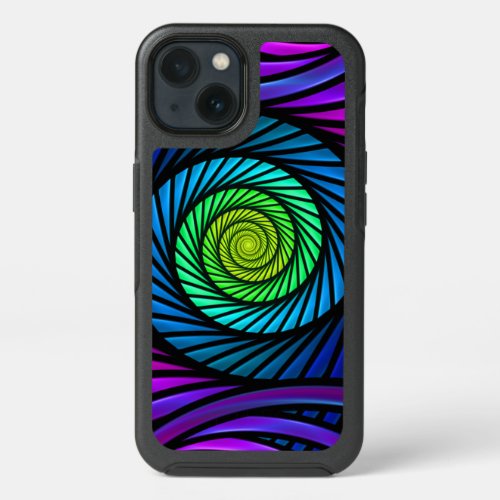 Colorful Swirl Fractal Design iPhone 13 Case