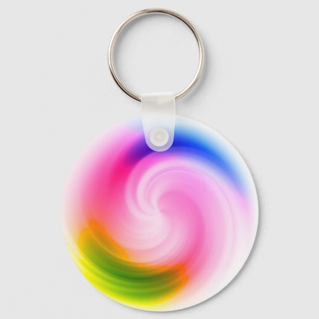Colorful Swirl Keychain (Front)