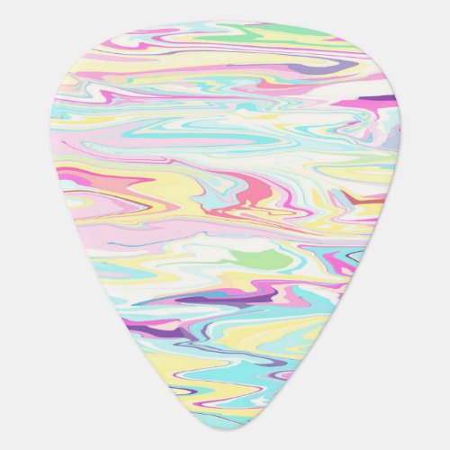 Colorful Swirl Liquid Painting Aesthetic Design Guitar Pick