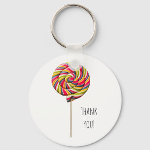 Colorful Swirl Lollipop Keychain