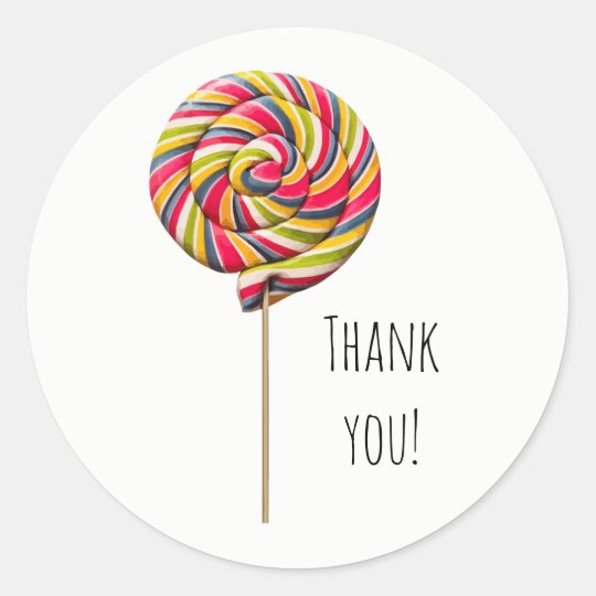 colorful swirl lollipop sticker