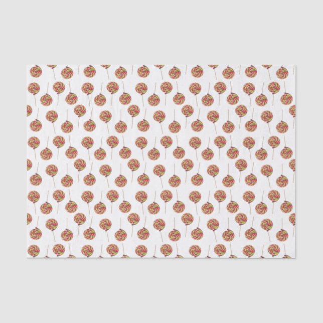 Colorful Swirl Lollipop Tissue Paper (Front)