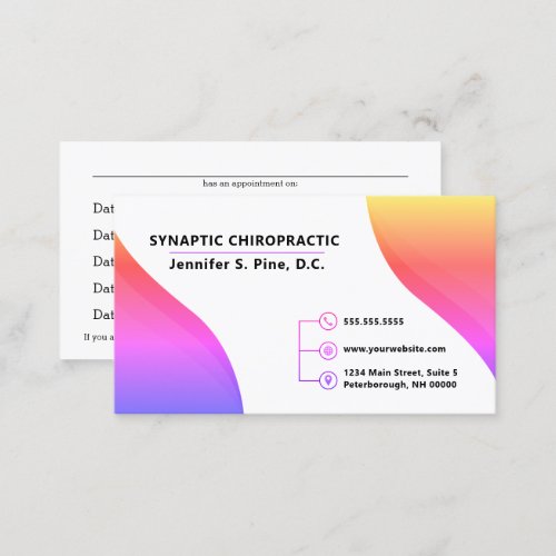 Colorful Swirl Multiple Appointment Cards