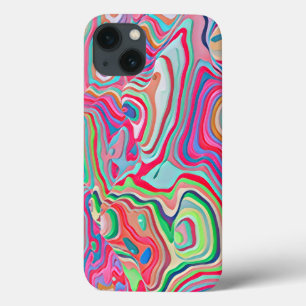 Colorful Swirl of Whirl Liquid Abstract iPhone 13 Case