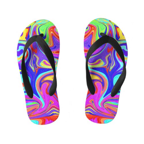 Colorful Swirl Pair of Flip Flops