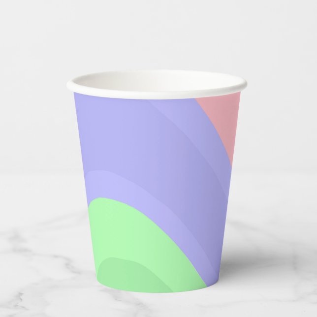 Colorful Swirl Paper Cups (Front)