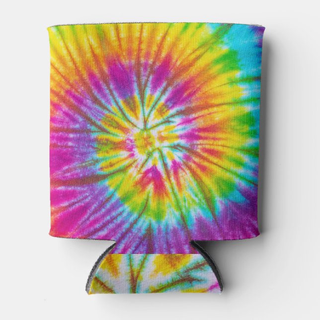 Colorful Swirl Tie-Dye Abstract. Can Cooler (Front)