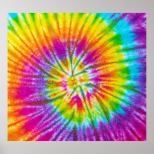 Colorful Swirl Tie-Dye Abstract. Poster