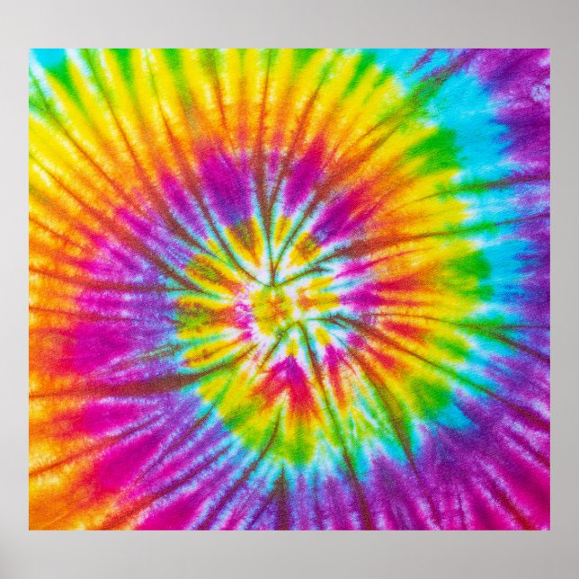 Colorful Swirl Tie-Dye Abstract. Poster (Front)
