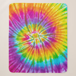 Colorful Swirl Tie-Dye Abstract. Sherpa Blanket