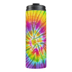 Colorful Swirl Tie-Dye Abstract. Thermal Tumbler