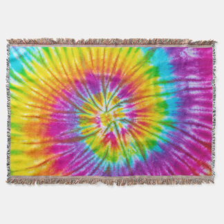 Colorful Swirl Tie-Dye Abstract. Throw Blanket