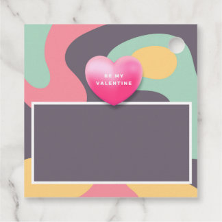 Colorful Swirl Valentine's Day Gift favor Tag
