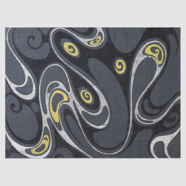 Colorful Swirling Abstract Tissue Paper (Front)