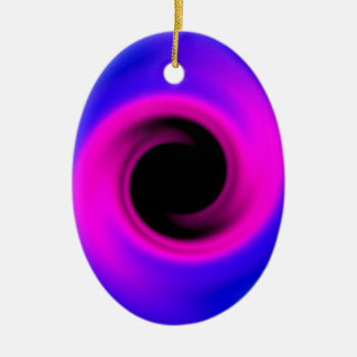 Colorful swirling black hole ceramic ornament