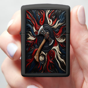 Colorful Swirling Fireman's Axe Zippo Lighter