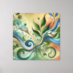 Colorful Swirling Nature Design Canvas Art