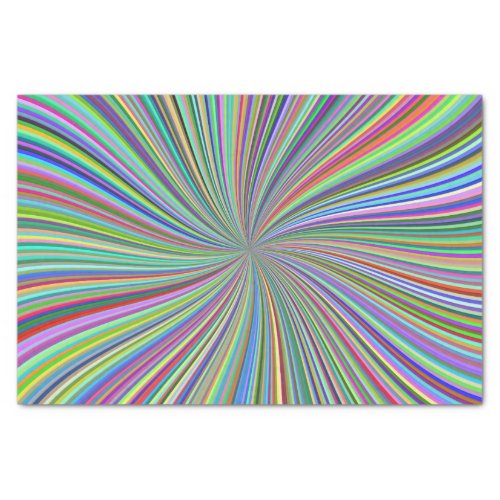 Colorful Swirling Ribbons Optical Spiral Art Tissue Paper