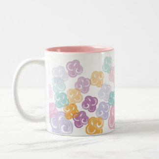 Colorful Swirling Two-Tone Coffee Mug