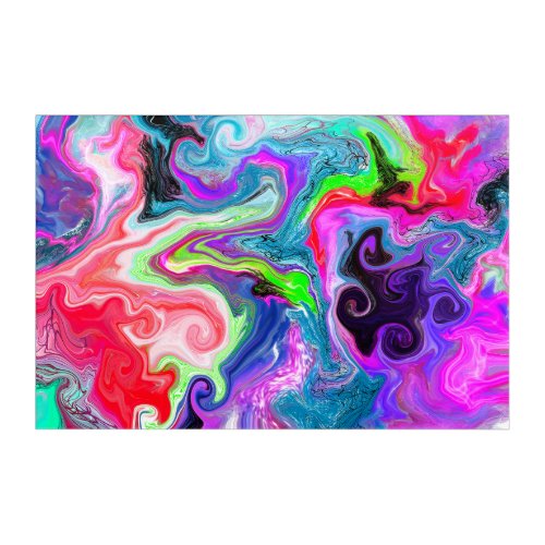 Colorful Swirls Abstract Marble Fluid Art 