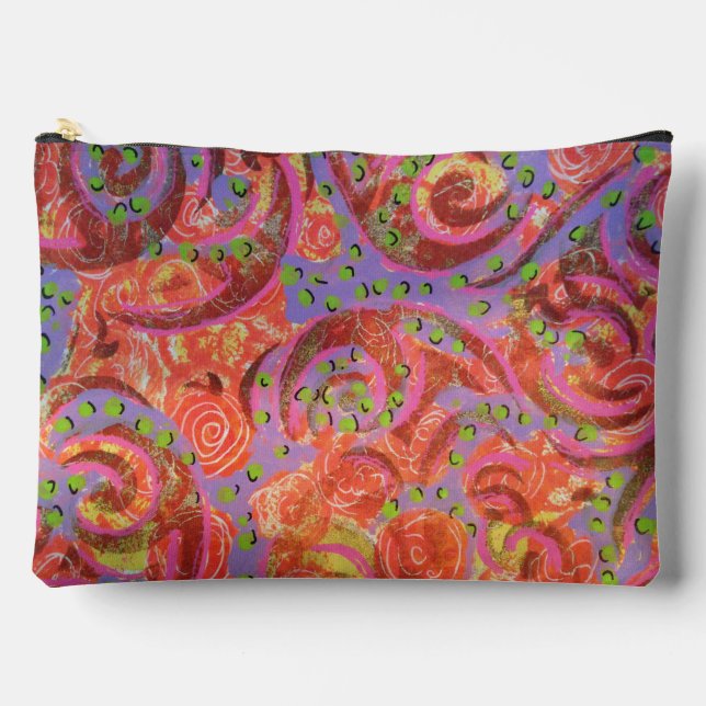 Colorful Swirls  Accessory Pouch (Front)