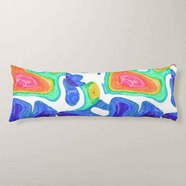 colorful swirls  body pillow (Front)