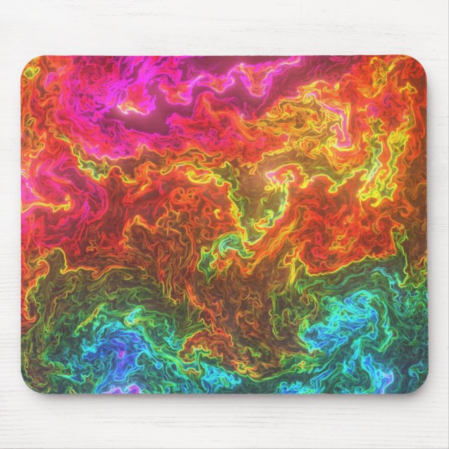 Colorful Swirls Design Mouse Pad (Front)