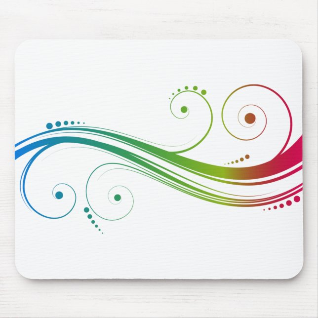 Colorful Swirls Mouse Pad (Front)