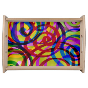 Colorful Swirls Serving Tray